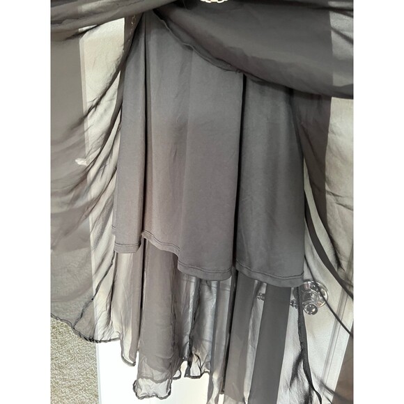 Red & Black O-Ring Hi-Low Goth Vibes Dress NEW Size Large - Picture 7 of 9